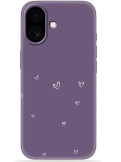 Purple heart design Soft Mobile Cover for Apple Iphone 17