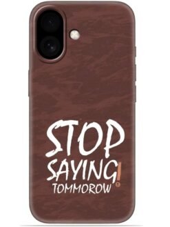 Stop saying logo Soft Mobile Cover for Apple Iphone 17