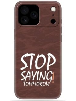 Stop saying logo Soft Mobile Cover for Apple Iphone 17 Pro