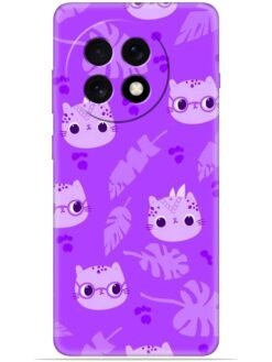 Purple cats design Soft Mobile Cover for Oneplus 13R (5G)