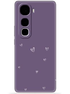 Purple heart design Soft Mobile Cover for Vivo Y400 (5G)