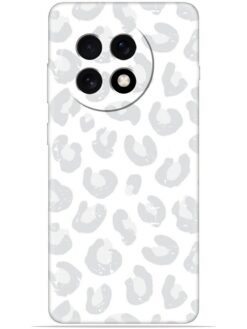White leopard print Soft Mobile Cover for Oneplus 13R (5G)